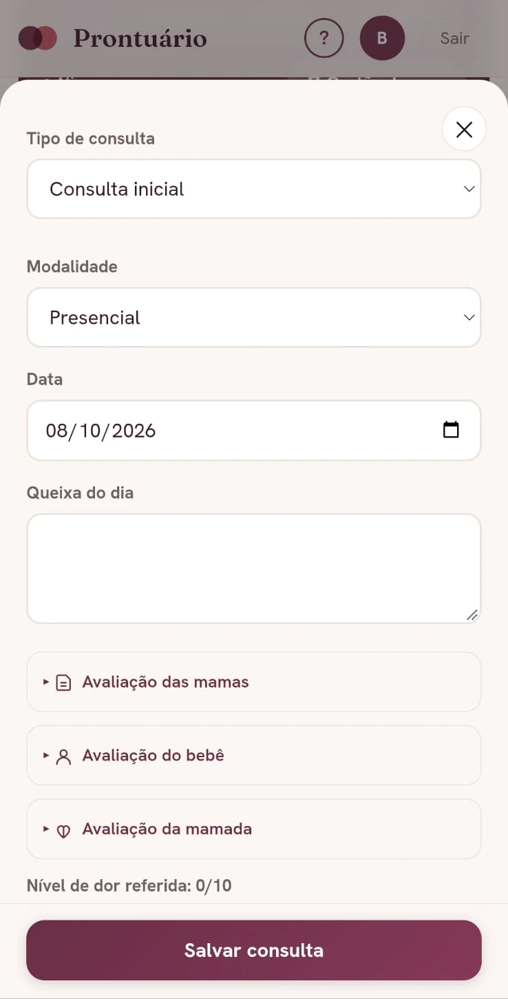 Díade — Registro de consulta